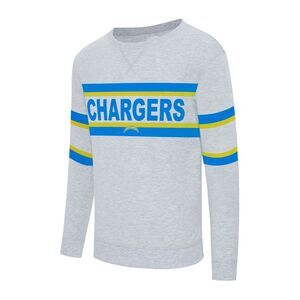 Concepts Sports Women's Top Sweater Sz L NFL Grey Dusk- Textured Leopard A655699